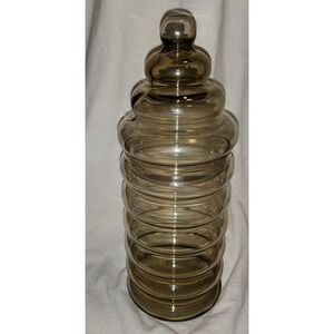 Holmegaard Primula Apothecary Jar Glass Canister With Lid Jacob Bang 10.5"